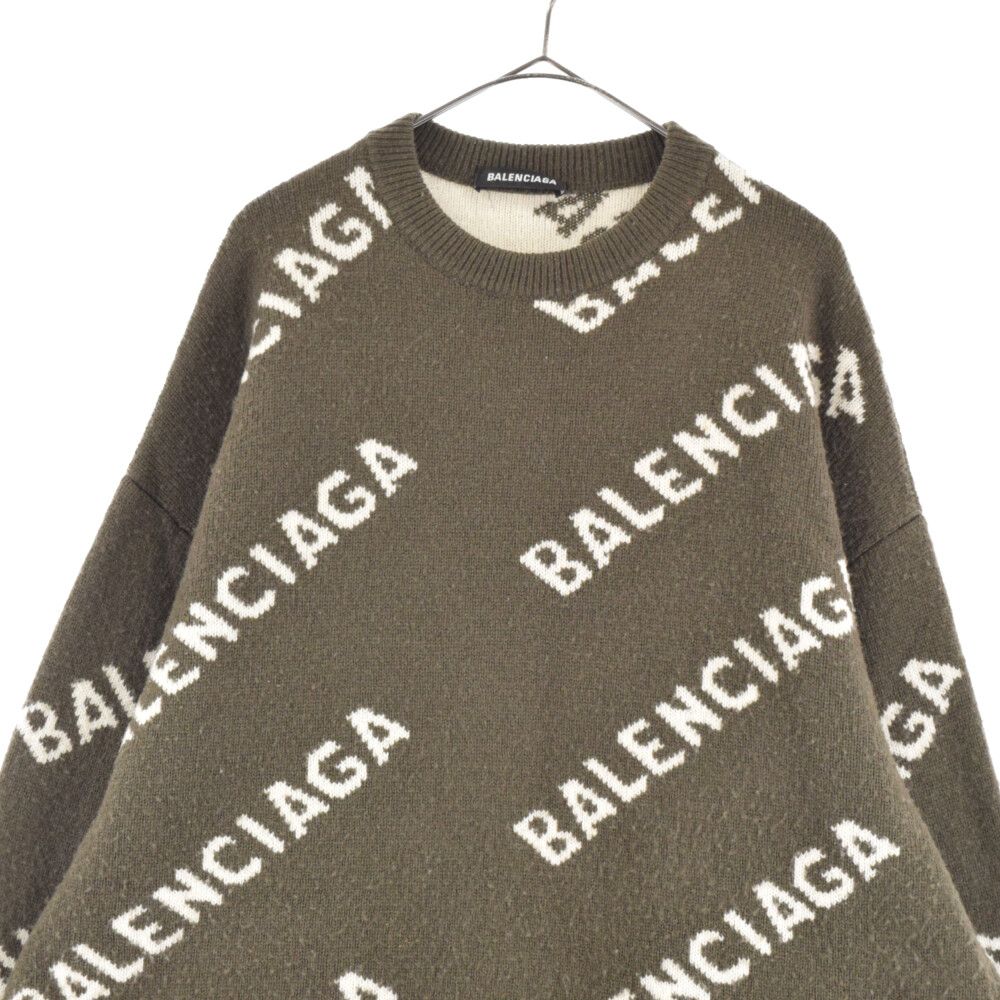 BALENCIAGA (バレンシアガ) 20AW ロゴ 総柄ジャガード オーバー