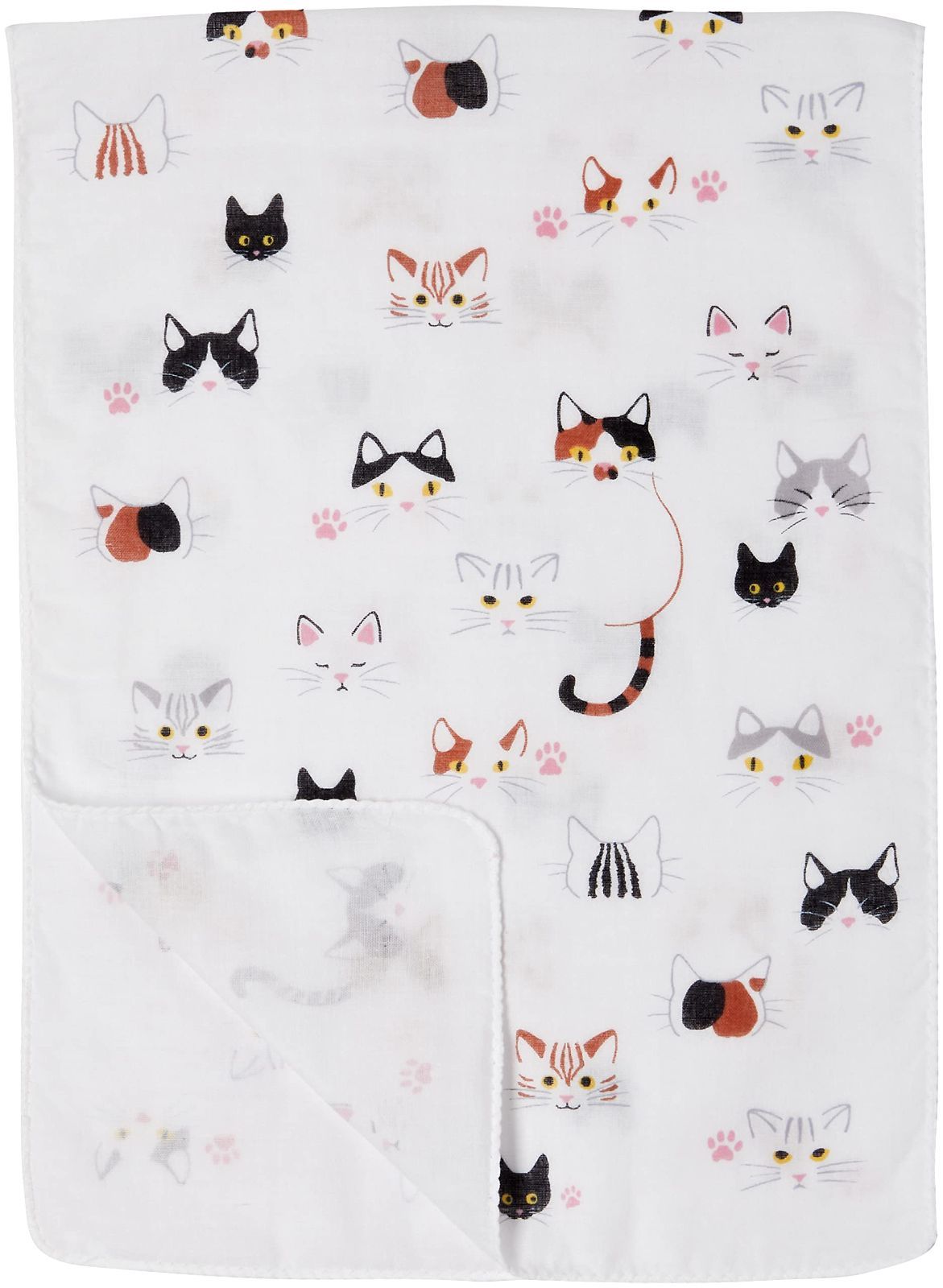  数量 ふくこい ふんわり二重ガーゼ手拭い 福ねこ 約 手ぬぐい タオル