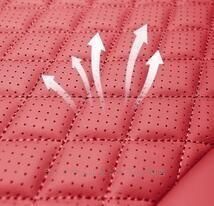 レクサス 車用シートカバーセット シートクッション ナッパ革 記憶綿 前座席用座布団1枚 座席の背もたれ1枚 4色選択 レッドCYB246 FFCRYSTALESIA_COM