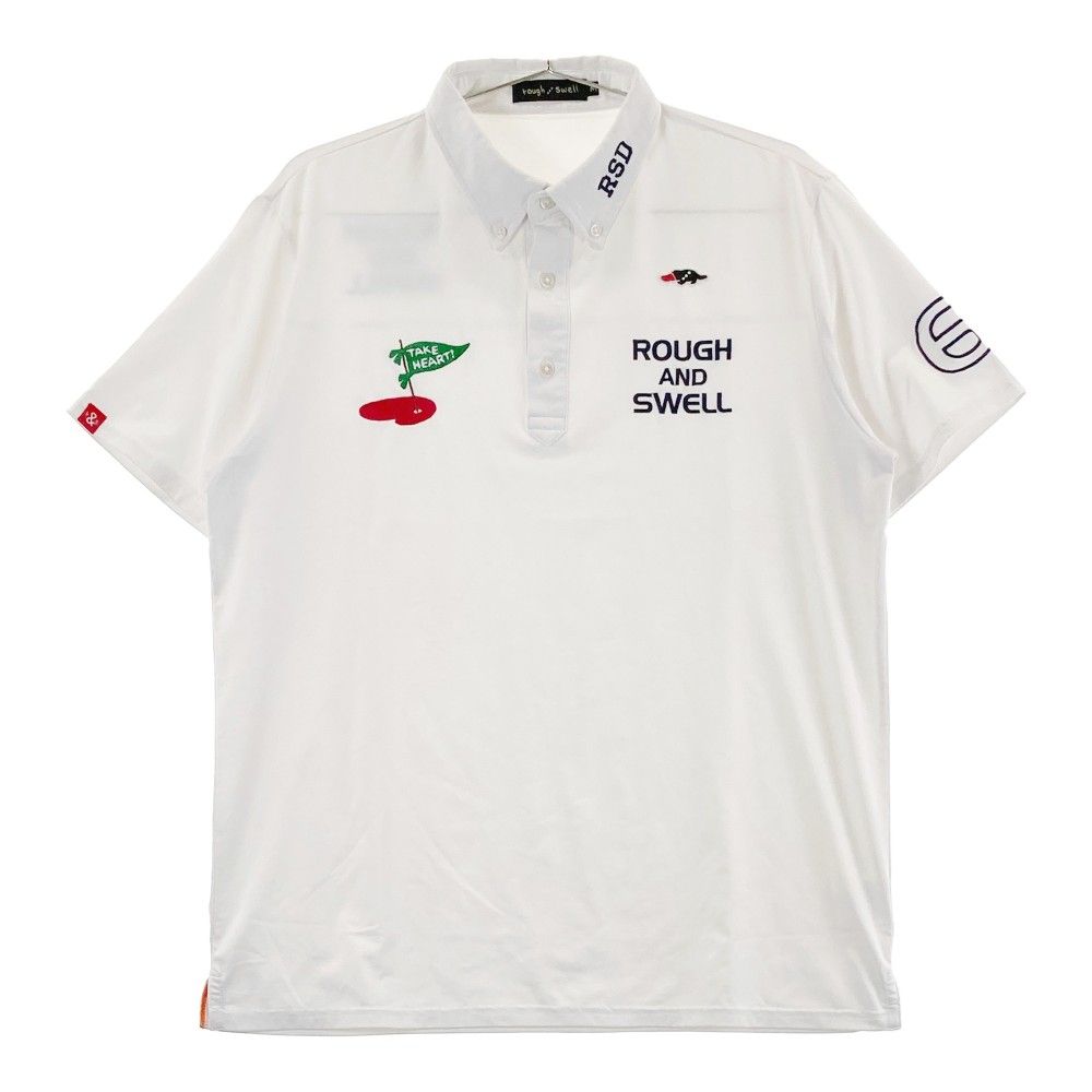 サイズ：M ROUGH&SWELL ラフアンドスウェル 半袖ポロシャツ ホワイト系