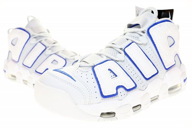 ナイキ NIKE AIR MORE UPTEMPO '96 PURE PLATINUM 2023 26.5cm RACER BLUE FD0669-100 エア モア アップテンポ 96 ピュア プラチナム レーサー ブルー 【中古】240930
