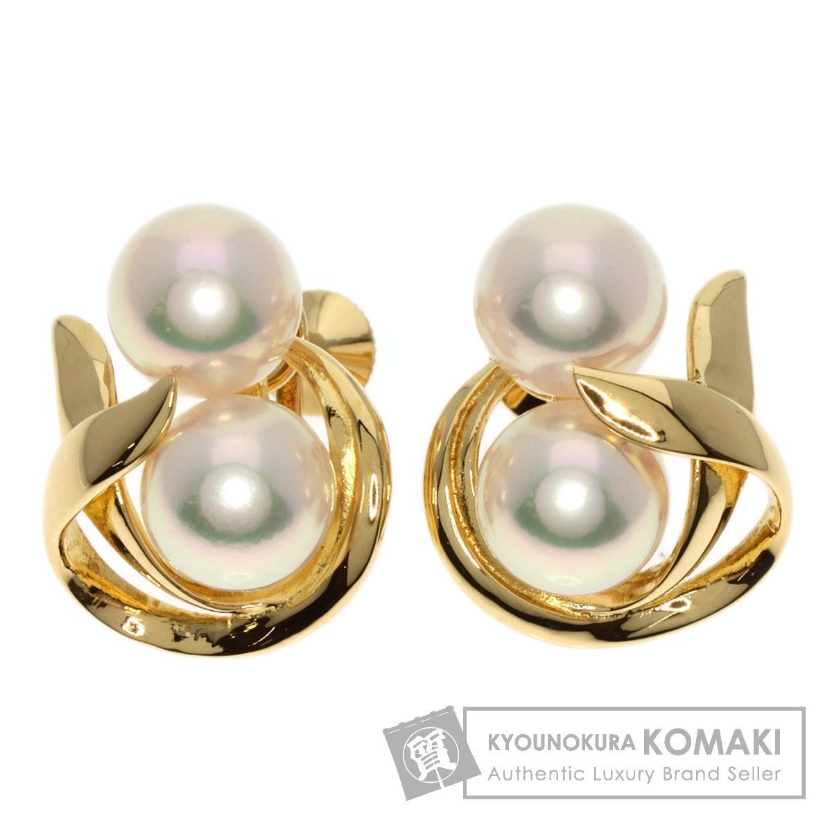 MIKIMOTO ミキモト パール 真珠 イヤリング K18YG レディース - メルカリ 