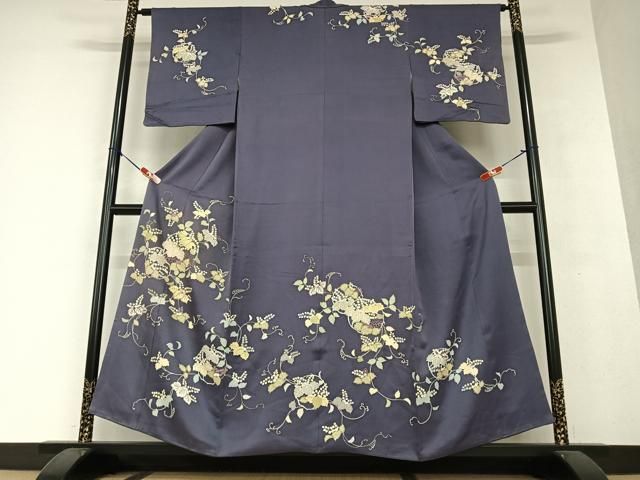 平和屋着物○訪問着 正倉院花鳥文 暈し染め 金彩 ロング