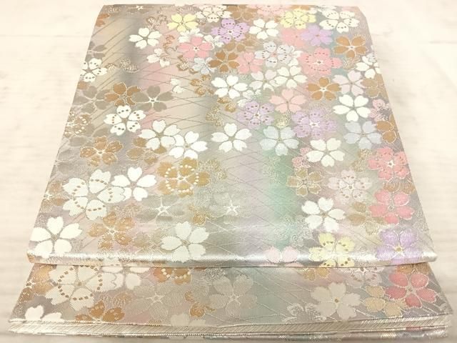 あーこ、正絹縮緬の被布と巾着セット 平和屋着物◎九百佐賀錦 六通柄袋帯 うたげ 金銀糸 正絹 逸品