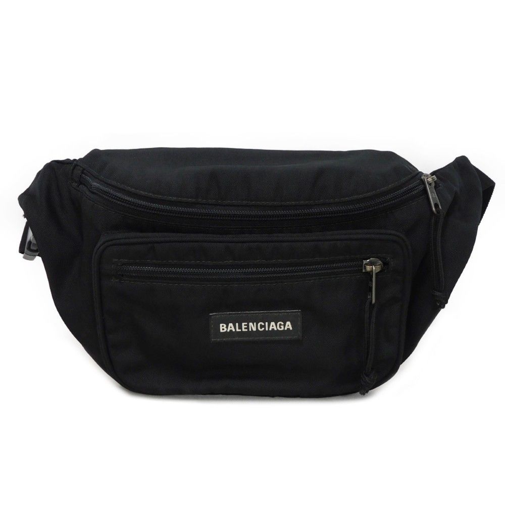 BALENCIAGA バレンシアガ エクスプローラー ベルトバッグ ウエストポーチ ショルダーバッグ 新ロゴ ナイロン ブラック ボディバッグ 482389 2AA2C 1000