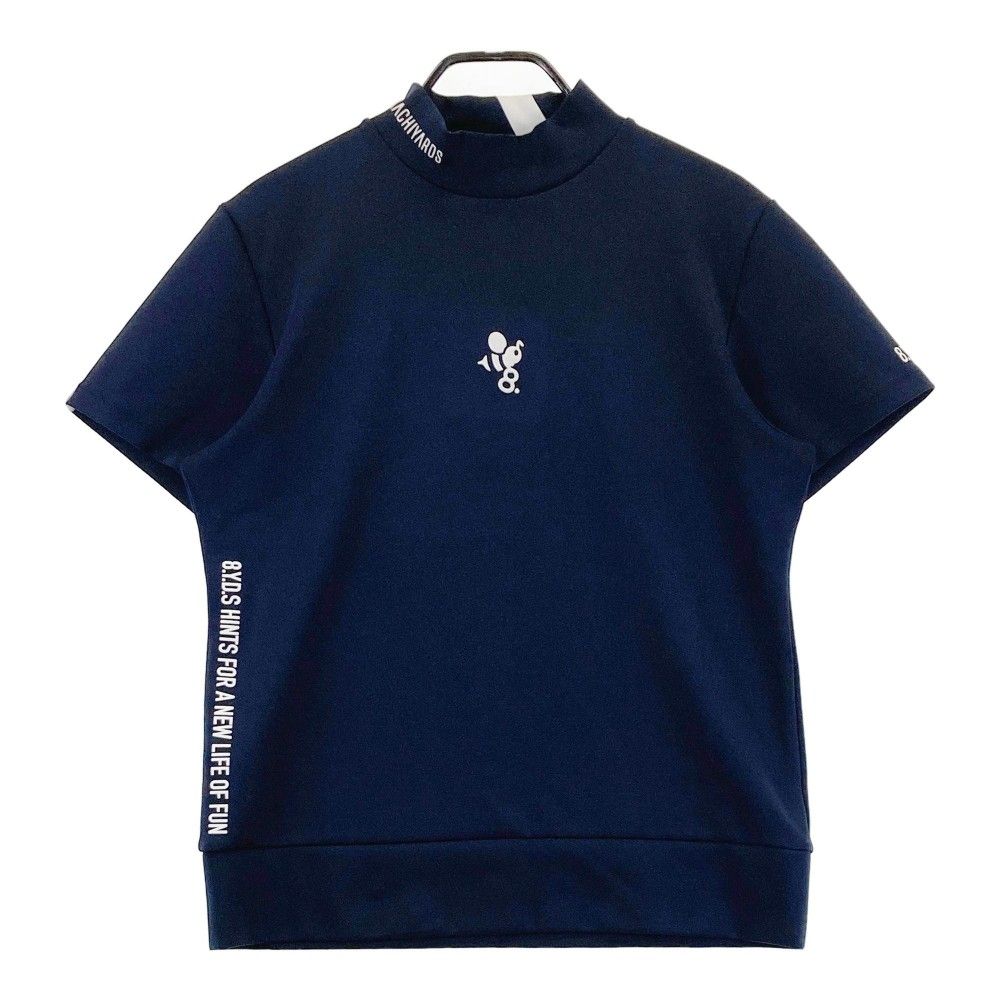サイズ:L 8YARDS ハチヤーズ ハイネック 半袖Tシャツ ネイビー サイズ:L 8YARDS ハチヤーズ ハイネック 半袖Tシャツ ネイビー