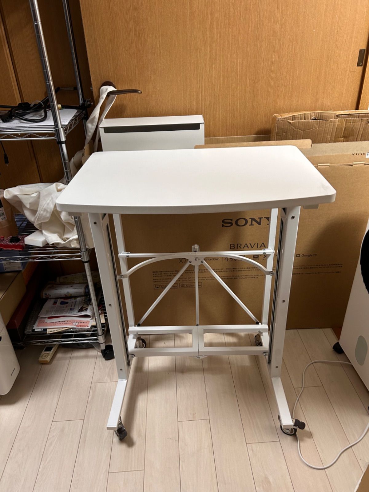 E-WIN スタンディングデスク 昇降デスク ホワイト