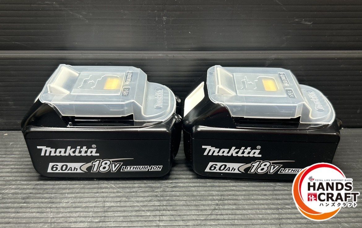 ▽【未使用】マキタ BL1860B DC18RF 18V 6.0Ah バッテリー2個+ ▽【未使用】マキタ BL1860B DC18RF 18V 6.0Ah バッテリー2個+