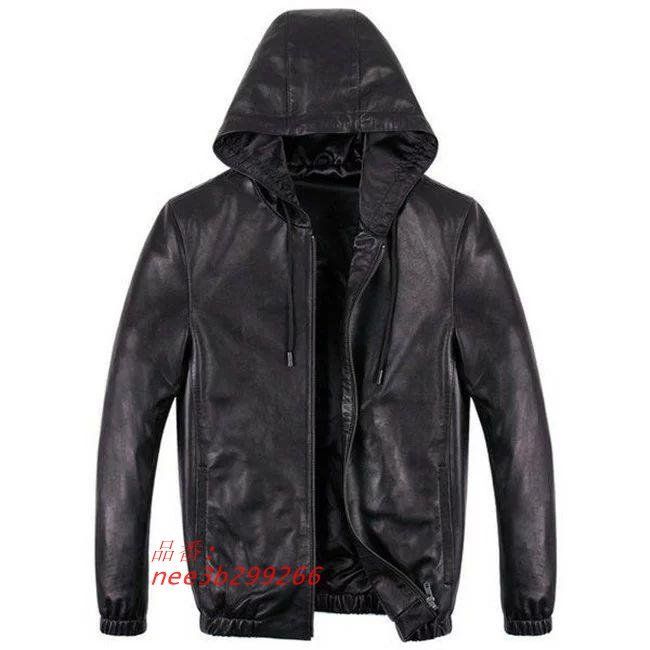 秋冬 。ジャケット 羊革製ジャケット 大きいサイズ カッコイイ ライダースジャケット 防風 革ジャン 防寒 フード付き レザーコート  nee3b299266