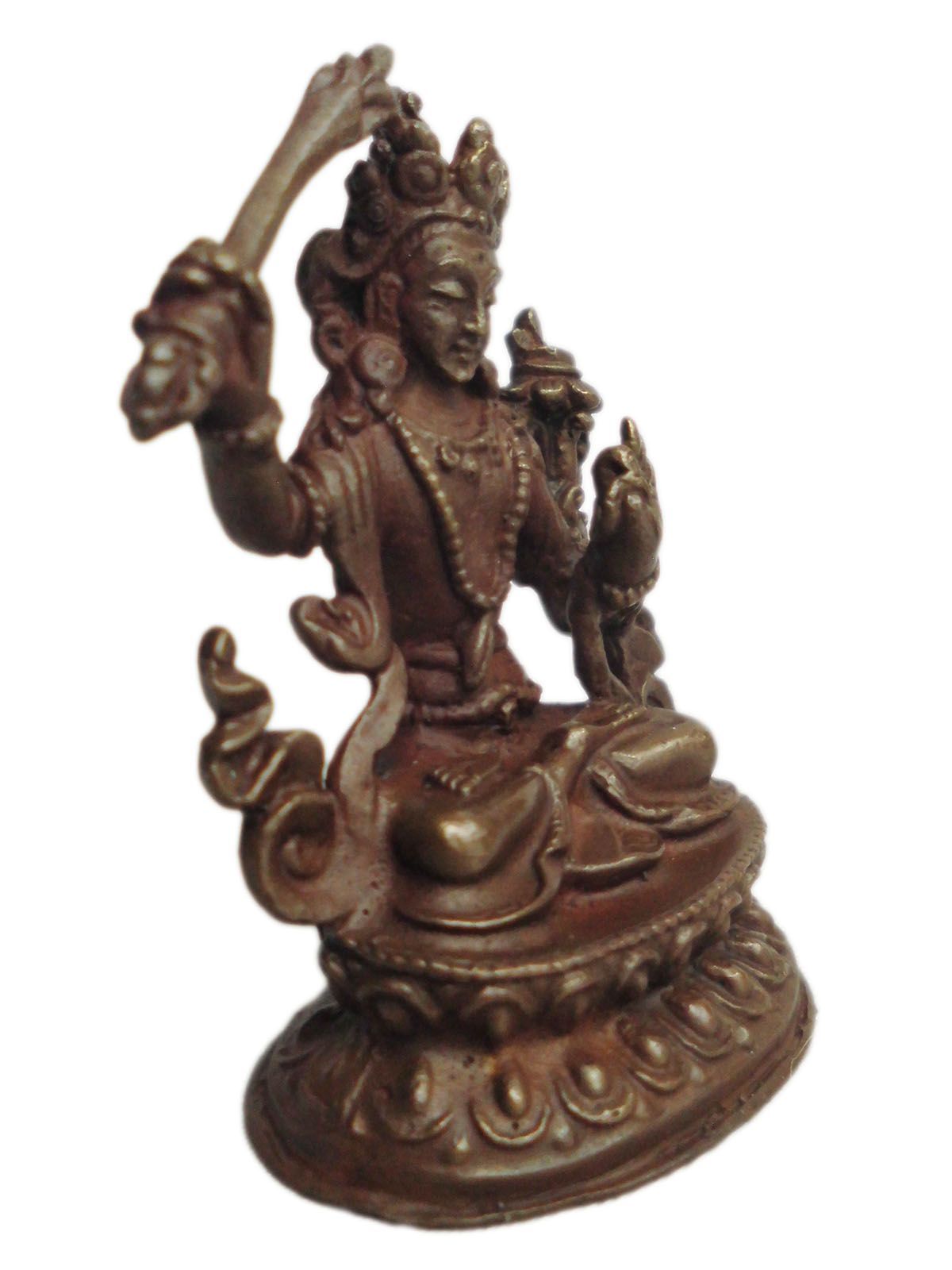 文殊菩薩像 ネパール製　マンジュシュリー アジアン雑貨 ネパール仏像 銅製 文殊菩薩像(マンジュシュリー