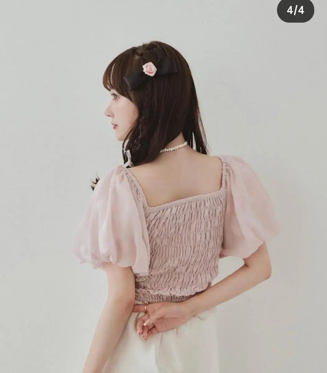 ポミ pomiii スナ系パフスリーブブラウス ダリチ ミシェルマカロン ダズリン