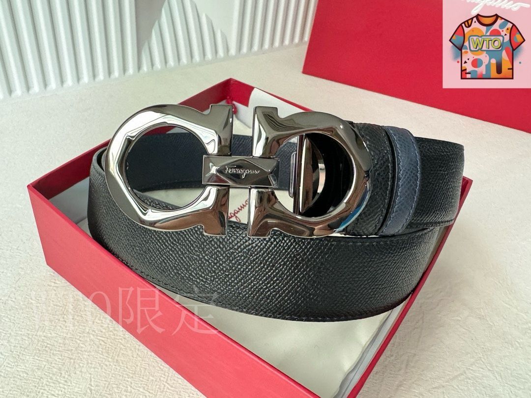 SalvatoreFerragamo サルヴァトーレフェラガ　ブラウンベルト Salvatore Ferragamo - サルバトーレフェラガモメンズベルトの