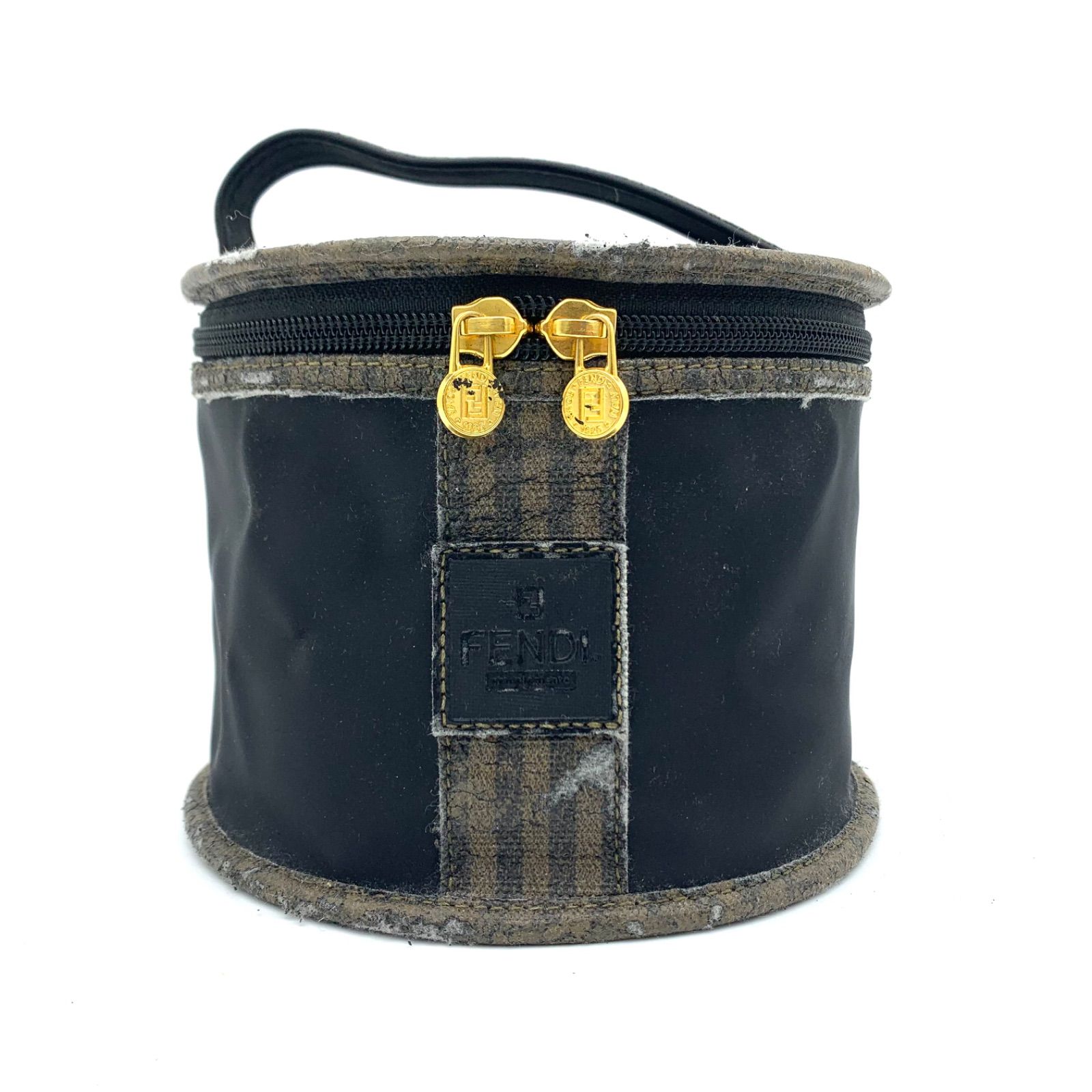 FENDI ペカン柄 バニティバッグ 化粧ポーチ FF ロゴ コスメポーチ ミニ 