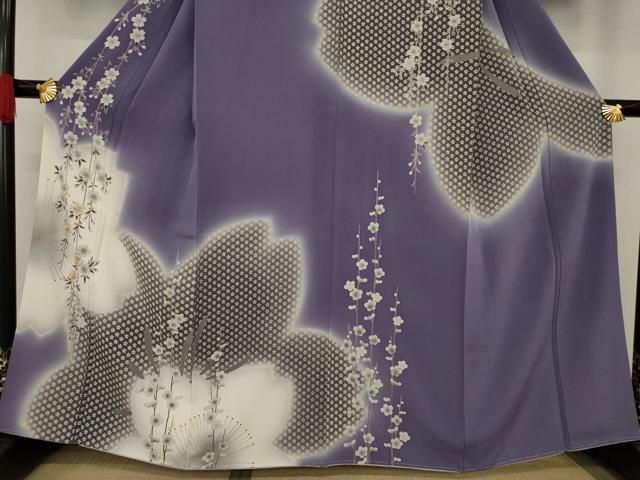 平和屋着物○訪問着 駒刺繍 桜 暈し染め 金彩 正絹 逸品 AAAY4725ck