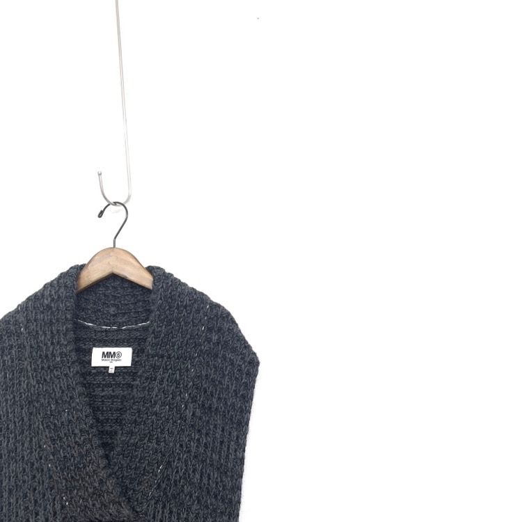 MM6◆ニットベスト(厚手)/S/ウール/GRY/S52GP0114 エムエムシックス メゾンマルジェラ MM6 Maison Margiela 22AW