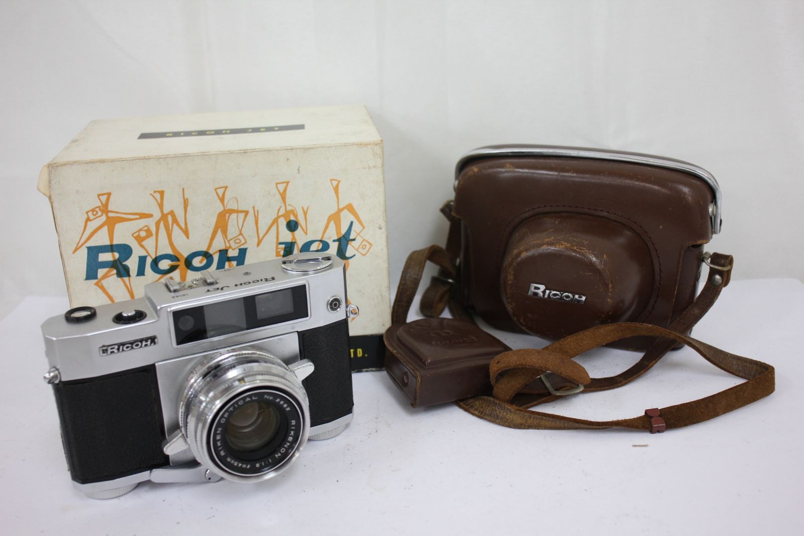 返品保証 元 き リコー Ricoh JET Riken Rikenon 4.5cm F1.9 ケース付き カメラ M6227