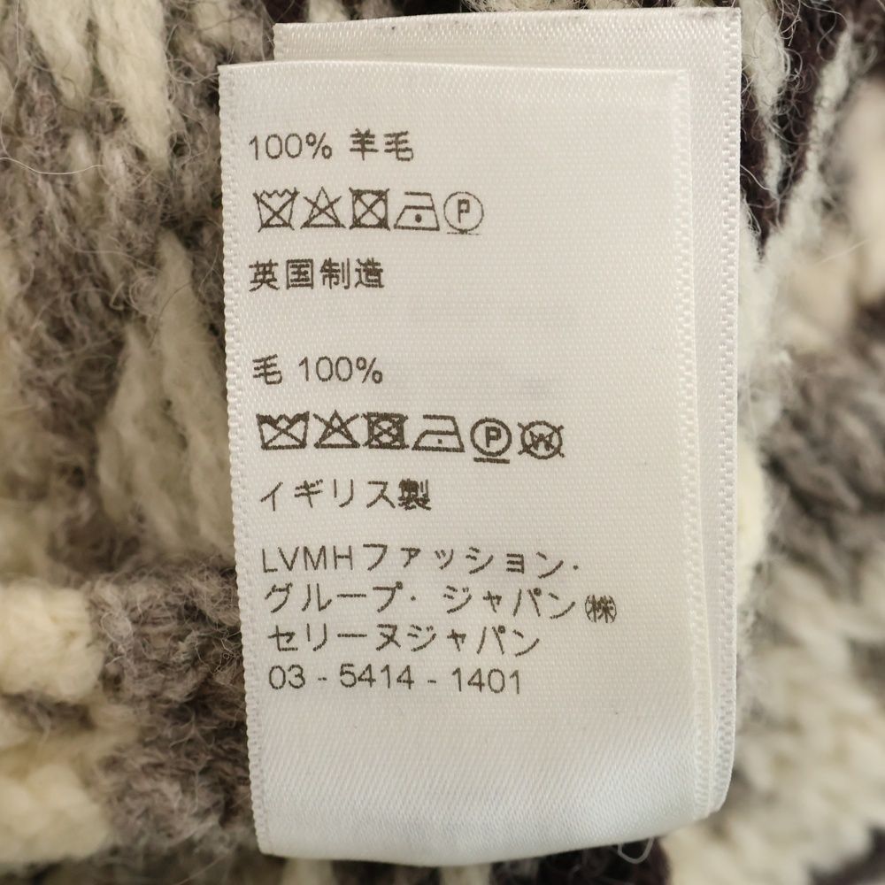 CELINE (セリーヌ) 21AW Baja fair isle Shetland wool hoodie バハ