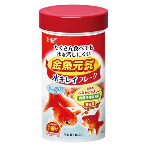 【同梱不可】【12個セット】ジェックス ジェックス金魚元気水キレイフレーク100g
