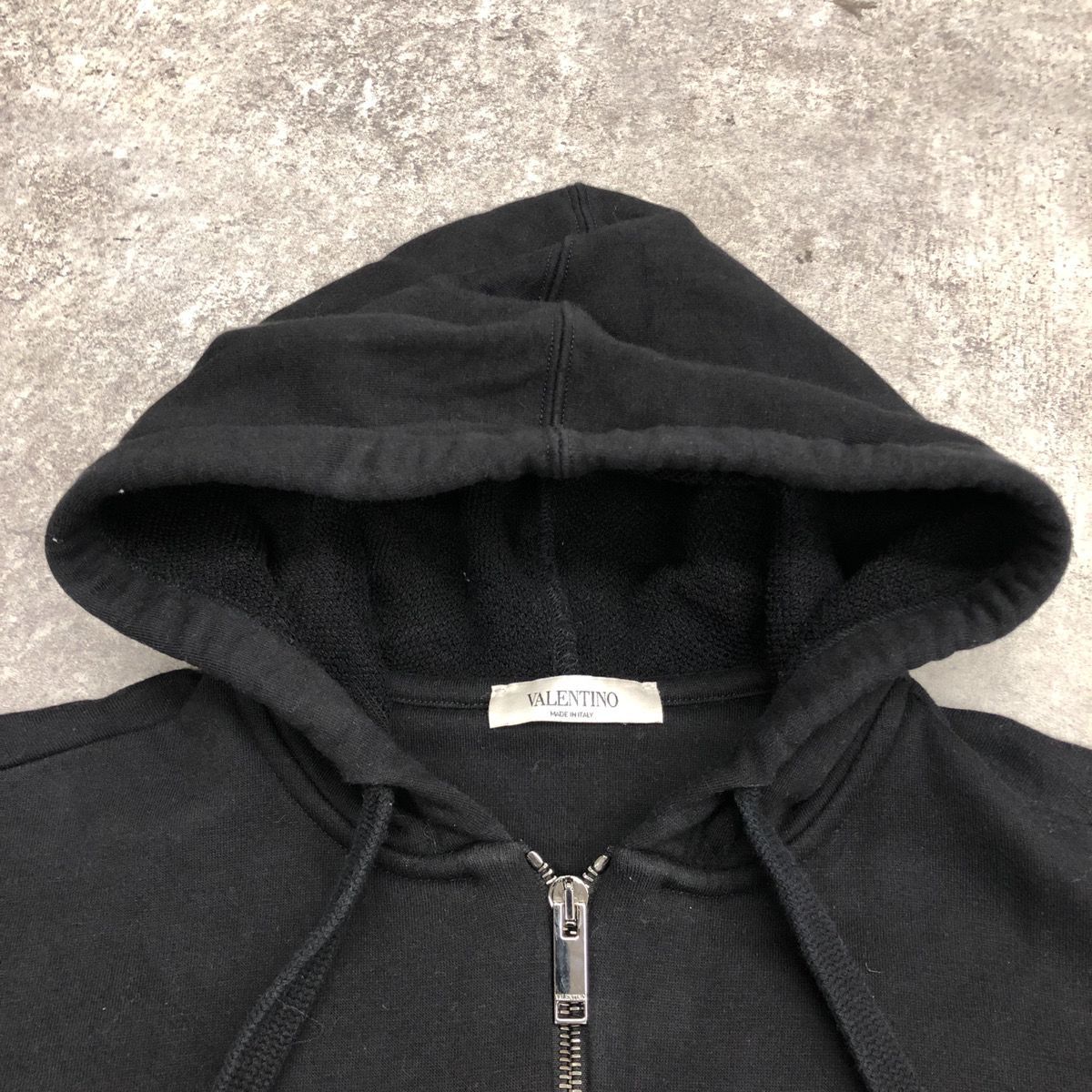 VALENTINO ヴァレンティノ BIGLOGO ビックロゴ PRINT プリント ZIP ジップアップ PARKER パーカー HOODIE  フーディ フルジップ レディース BLACK ブラック 黒 Sサイズ RV3MF1113TV - メルカリ