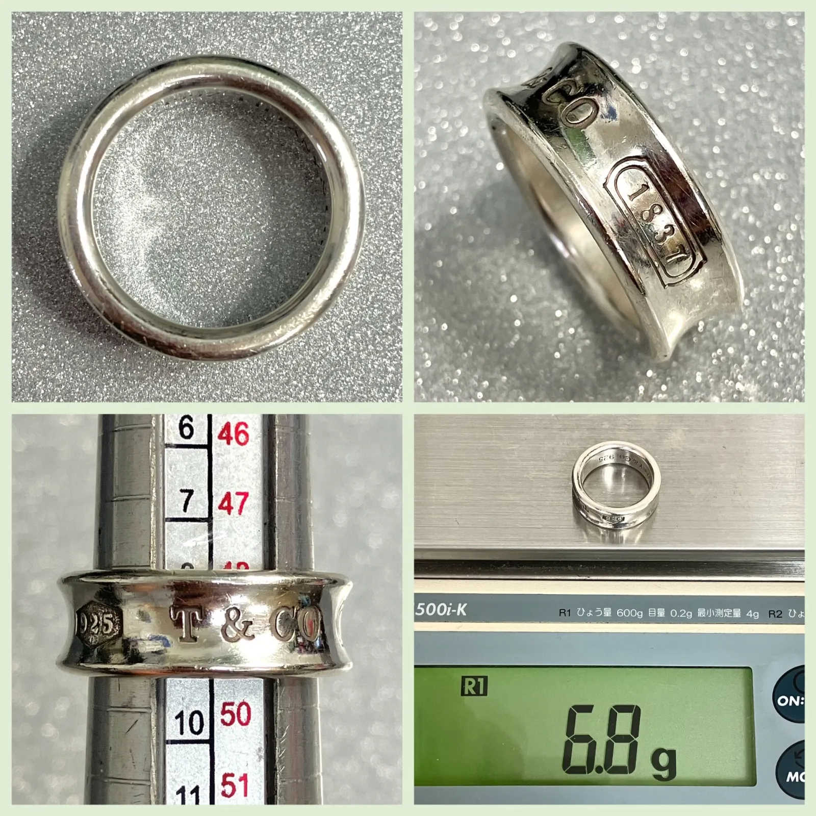 上美品⭐️TIFFANY&Co.】 ティファニー ナローリング 創業年1837刻印 