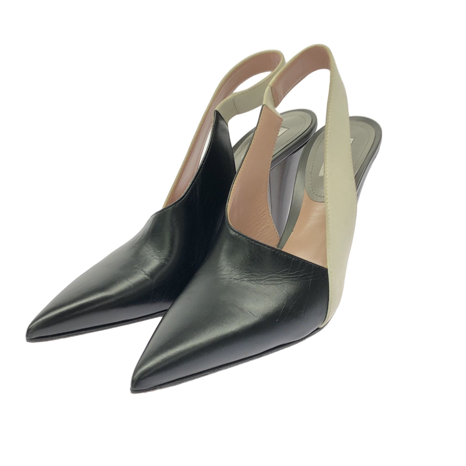 *MAXMARA*レザーバレリーナパンプス ポインテッドトゥ ブラック マックスマーラ MAX MARA パンプス ポインテッドトゥ パンプス
