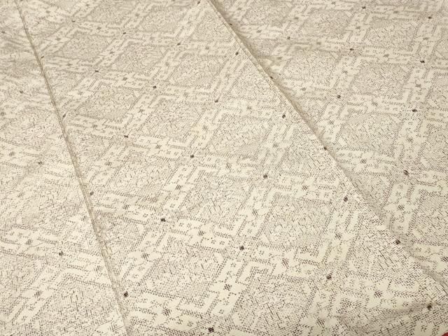 平和屋着物○上質な紬 幾何学文様 正絹 逸品 DAAV4989ud