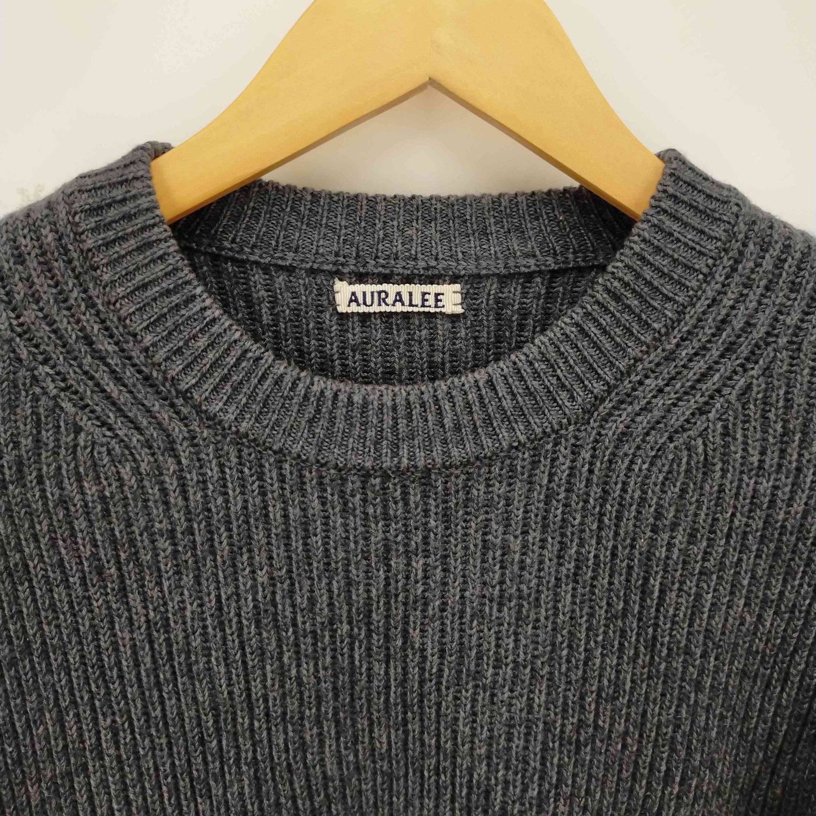 オーラリー AURALEE SUPER FINE WOOL RIB KNIT BIG P/O スーパー ...