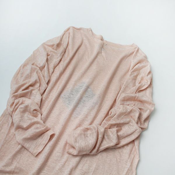 MAVUNO リネン天竺ロングスリーブTシャツ LIGHT PINK（定価1.5万