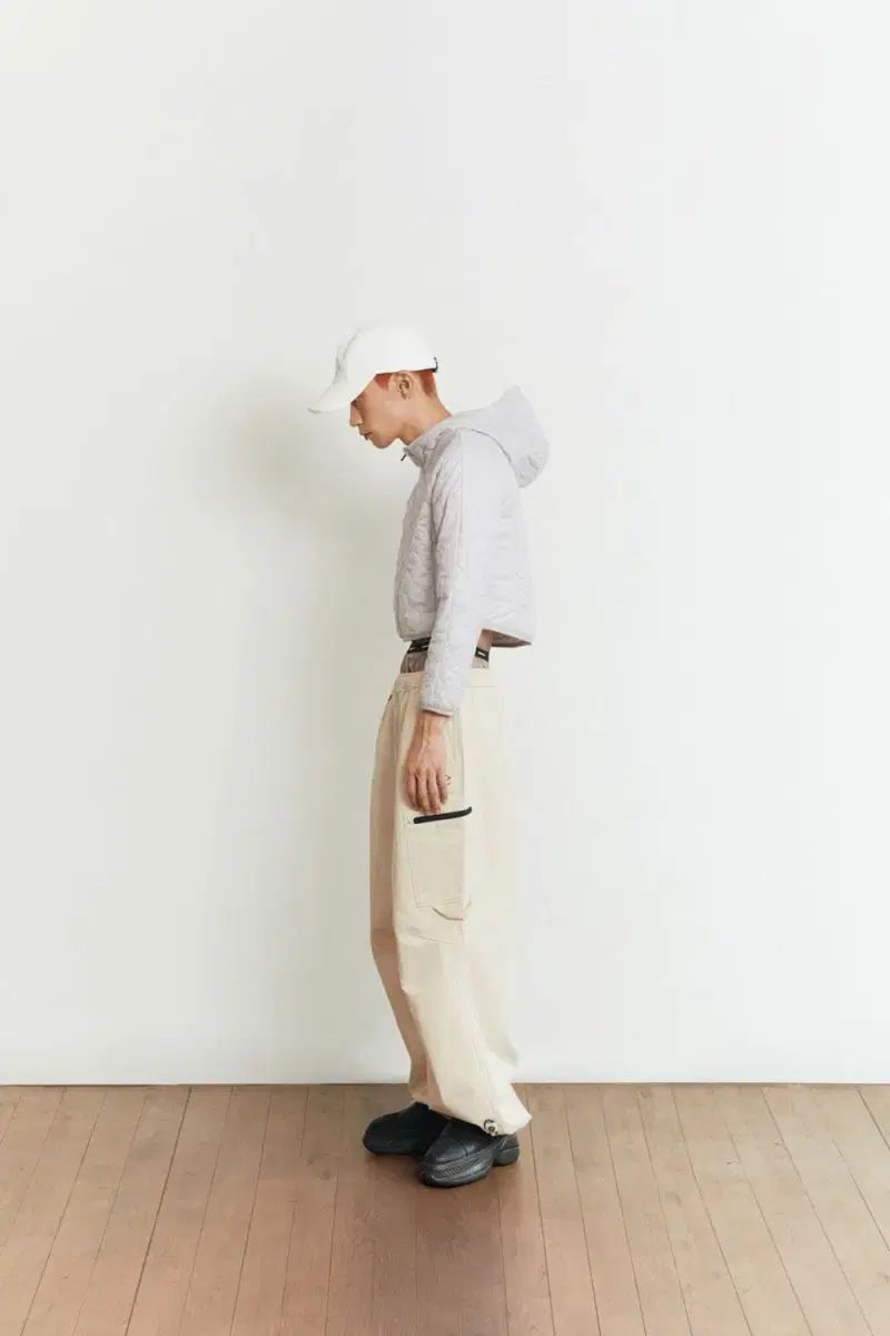 シャーリング サルエルパンツ
