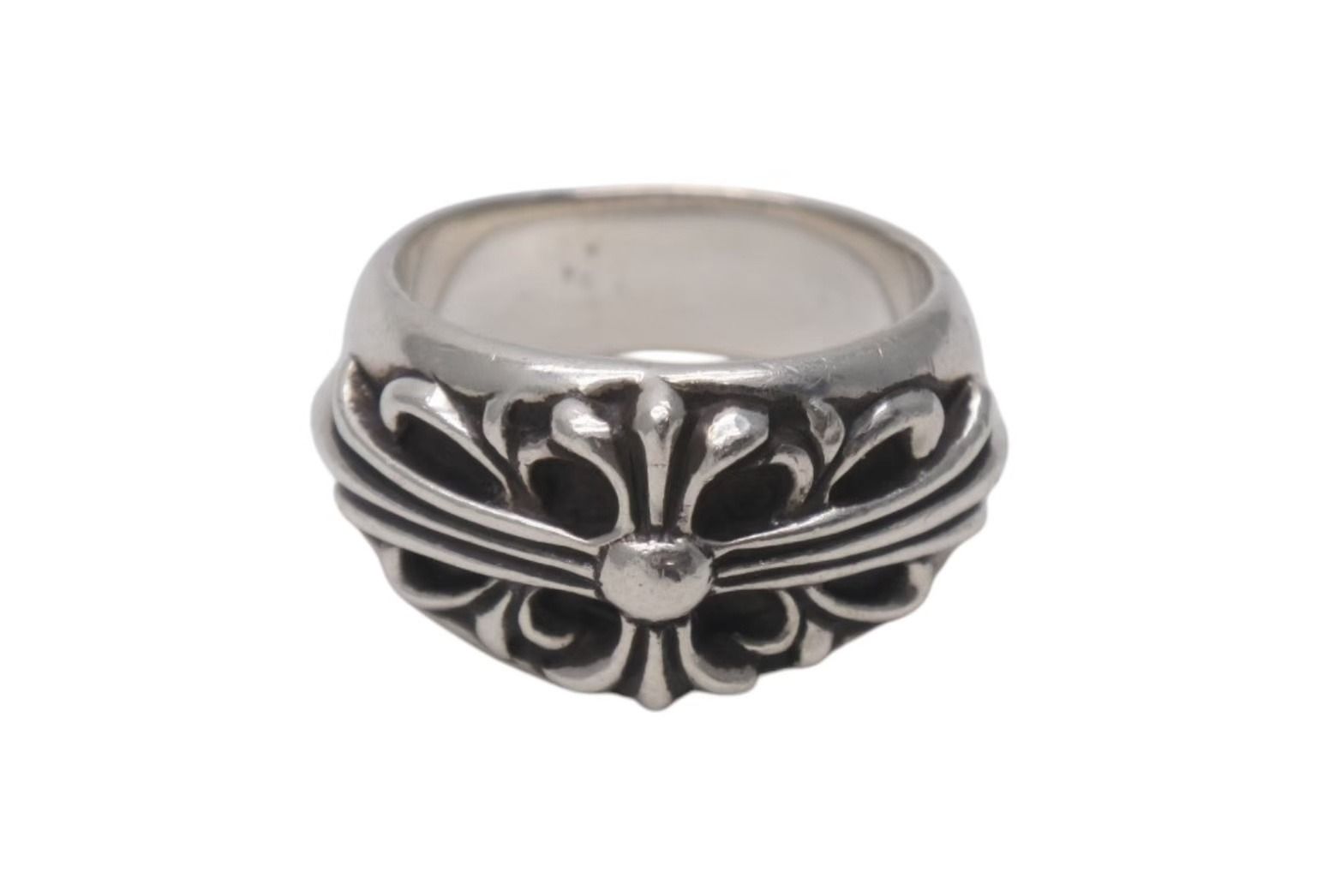 CHROME HEARTS フローラルリング シルバー　日本サイズ13 CHROME HEARTS クロムハーツ フローラルクロス リング 指輪
