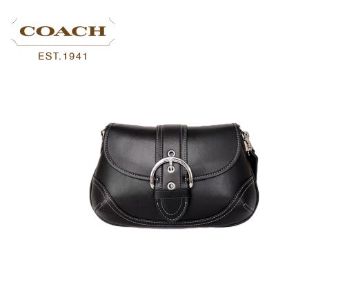 コーチCoach Soho ショルダー バッグ ハンドバッグリジェネラティブル レザーアウトレット品ブラックCR699