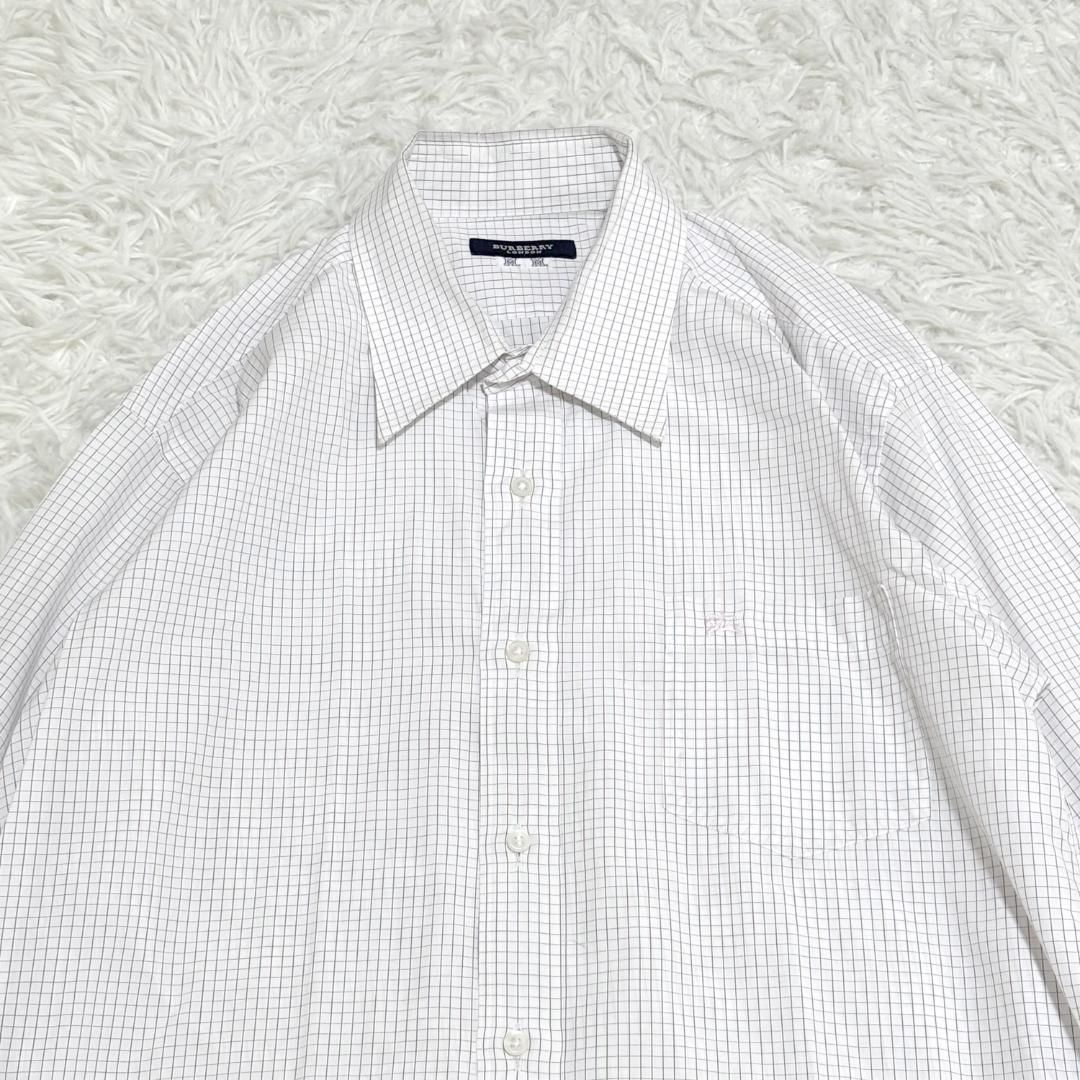 BURBERRY LONDON 長袖ドレスシャツ 白チェック