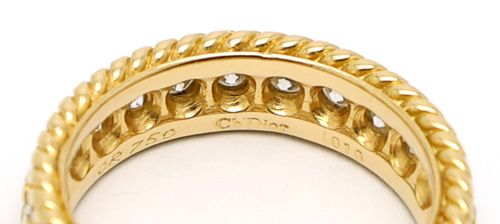 楠本質店 元住吉 クリスチャン ディオール K18 ダイヤ エタニティ リング ダイヤ0.10ct 10.5号 SIROKUMA-CORPORATION_COM