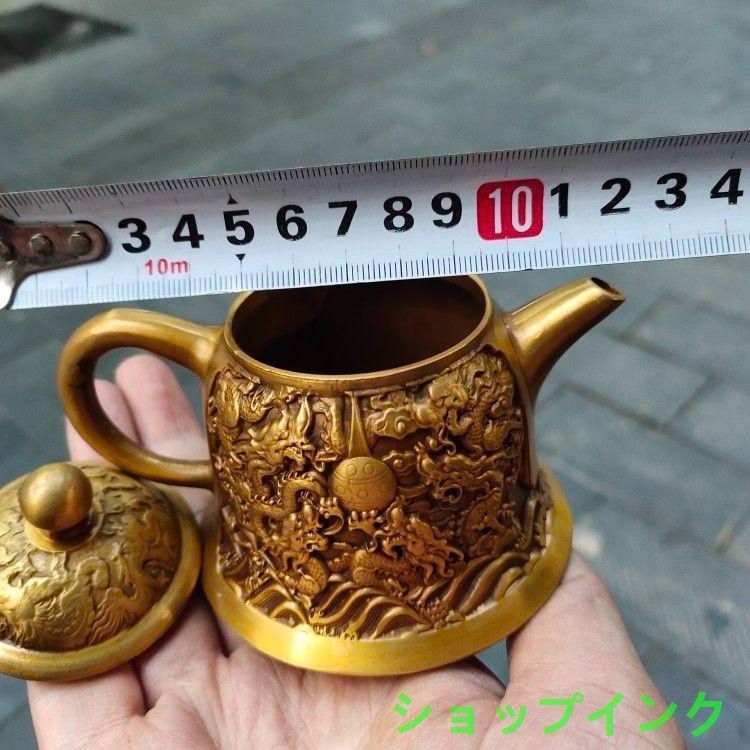 浮彫 竜紋茶壺 酒壺 銅壺 茶道 工芸品 美術品 置物 浮彫 竜紋茶壺 酒壺 銅壺 茶道 工芸品 美術品 置物 - メルカリ