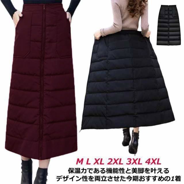 スカート 中綿入り 巻きスカート 秋冬 キルティングスカート