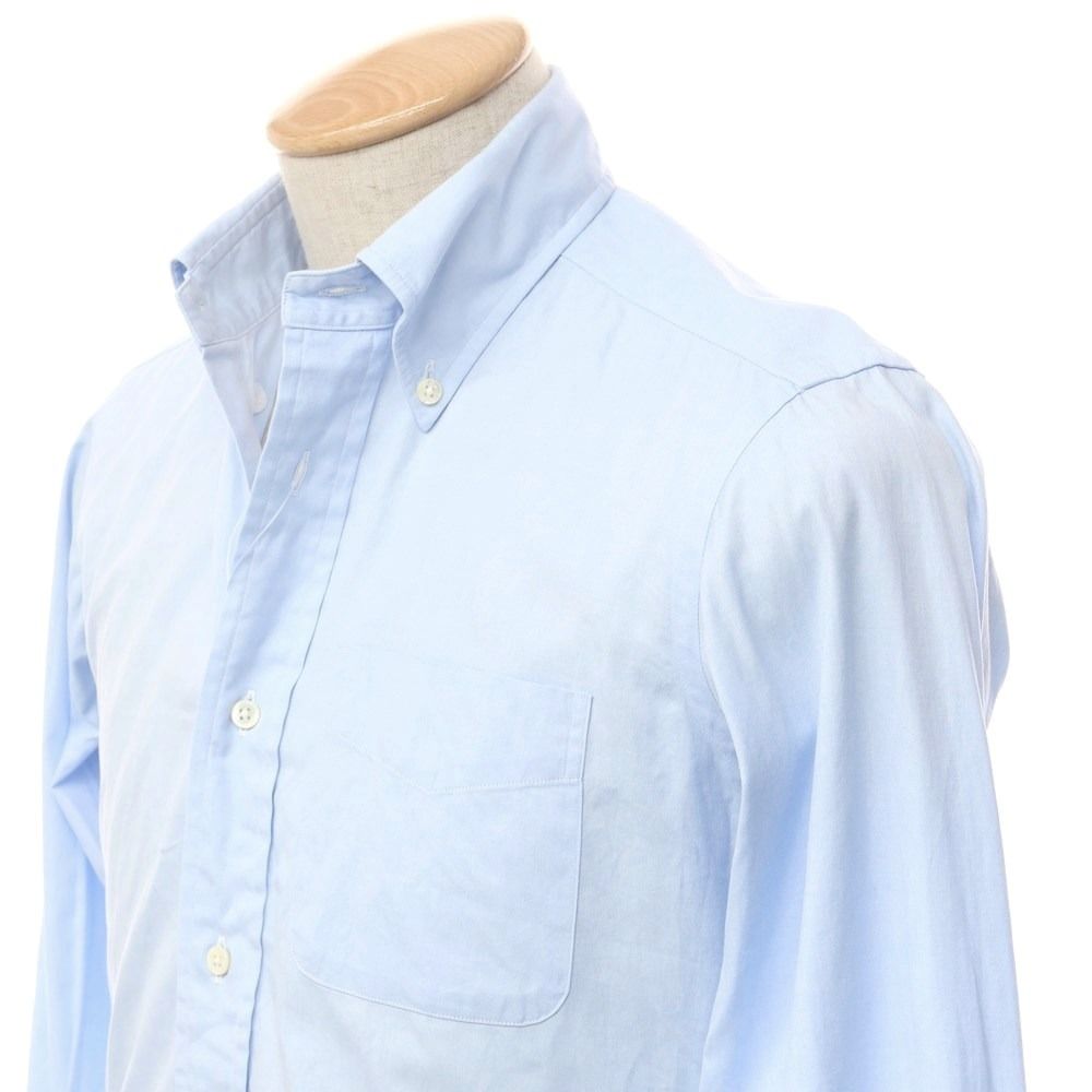 【中古】メイカーズシャツ カマクラ Makers Shirt 鎌倉 ブロードコットン ボタンダウン ドレスシャツ ライトブルー【サイズ37】【メンズ】