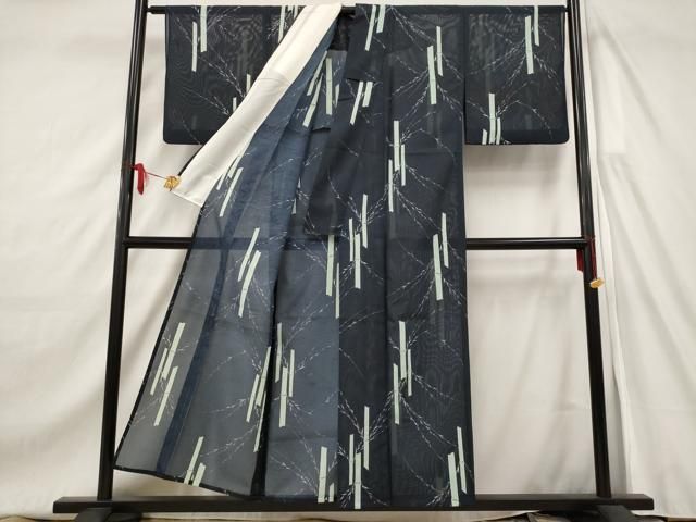 平和屋着物＊夏物 小紋 絽 笹竹文 洗える着物 AAAW3239st - メルカリ
