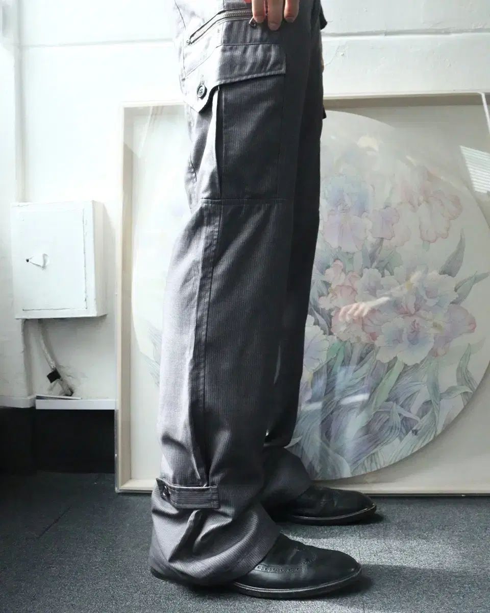  最安値通販!  ピンストライプ ブーツカット ユーティリティ パンツ 早い物勝ち