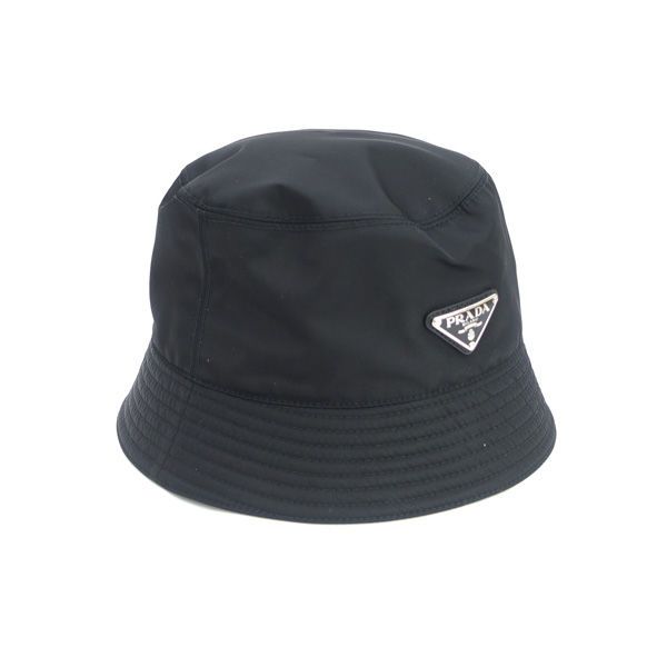 PRADA | プラダ ◆Re Nylon バケットハット トライアングル 三角ロゴ ブラック 1HC137 メンズ|MEN|男性|ボーイズ|紳士 帽子|ぼうし|ハット|キャップ|帽 ブランド