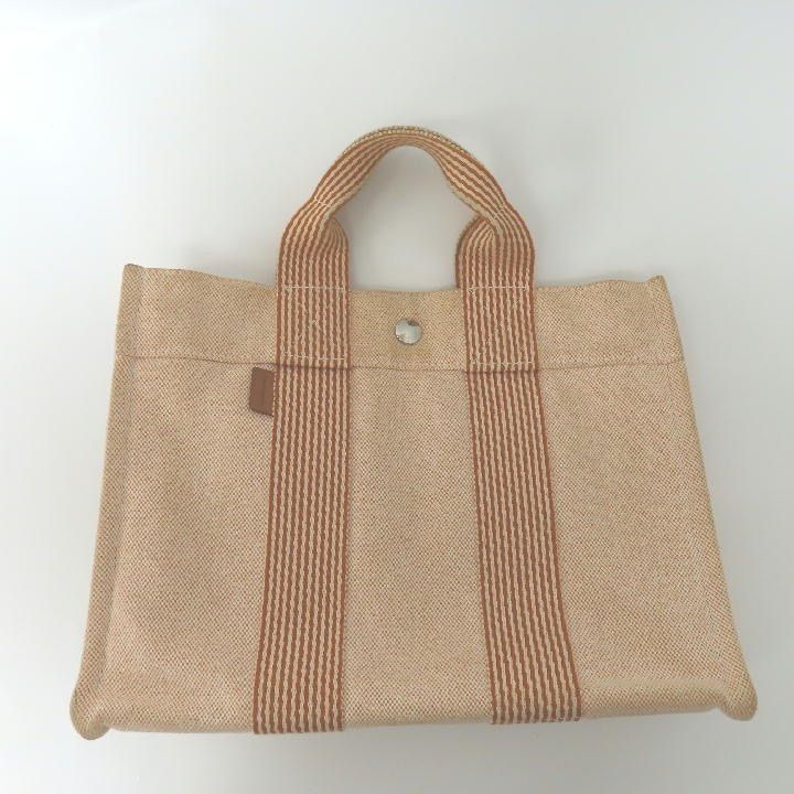 良品】HERMES エルメス ニューフールトゥ PM オレンジ・ホワイト