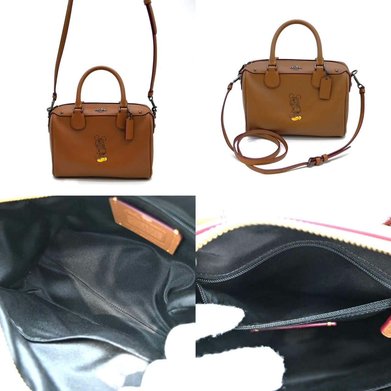 ミッキー レザー2WAYショルダーバッグ