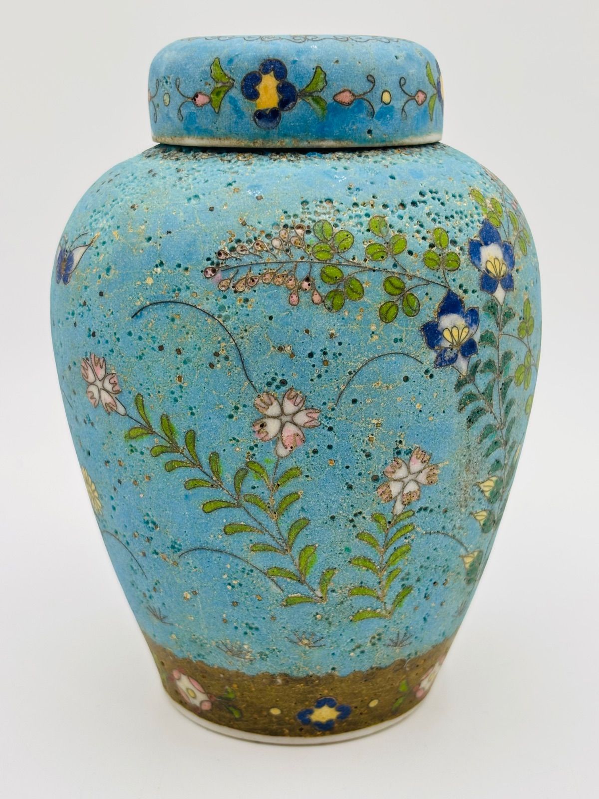 七宝焼　花文　花文瓶　箱付　M　R8156 m25256279723_1.jpg?1709694589