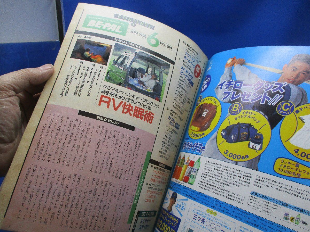 BE-PAL ビーパル カレンダー 新品未使用 1996年　ヴィンテージ BE-PAL ビーパル 1996年6月号 №180 ネイチャーステッカー付 レア