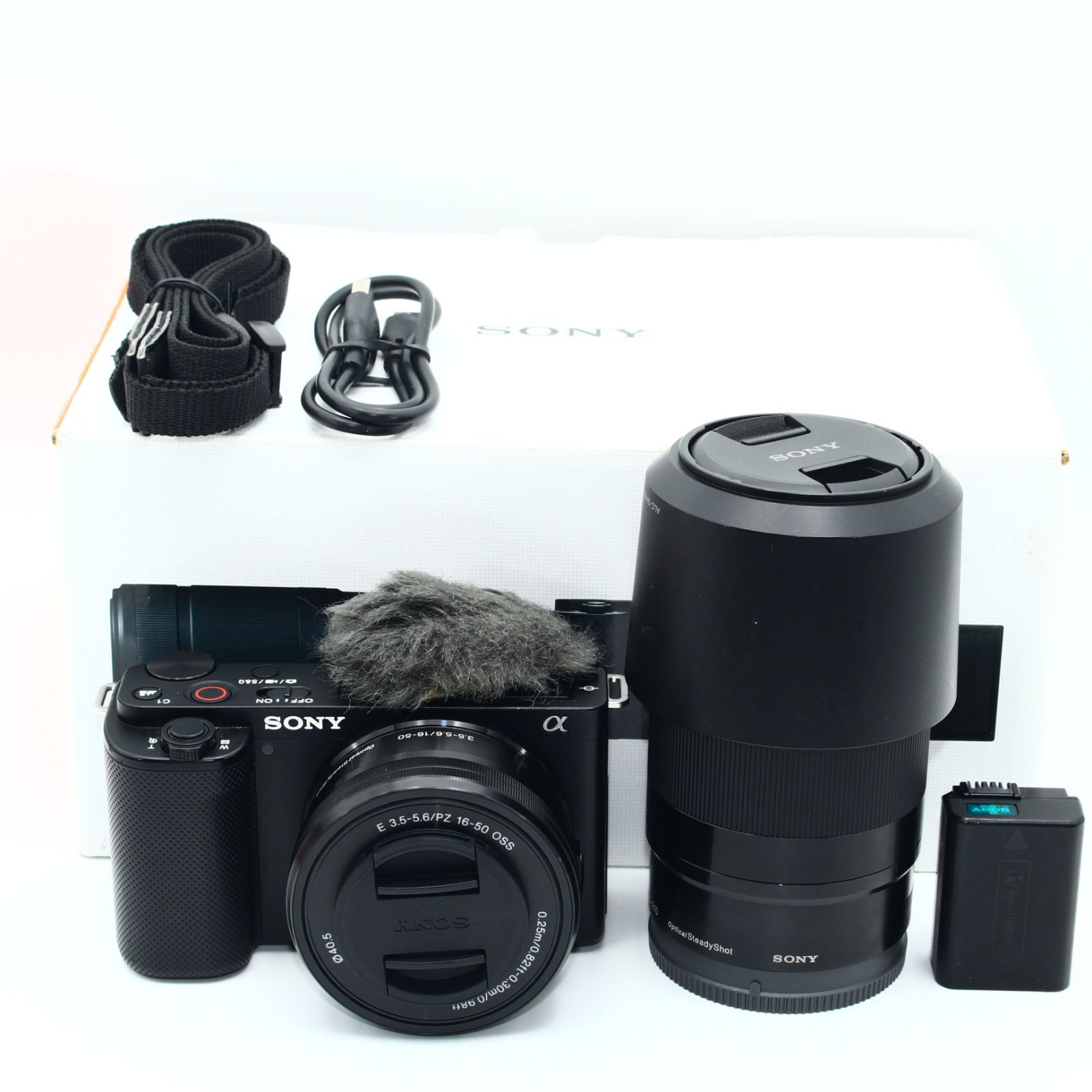 新品同様品】SONY ZV-E10L ズームレンズキット レンズプロテクター付き 