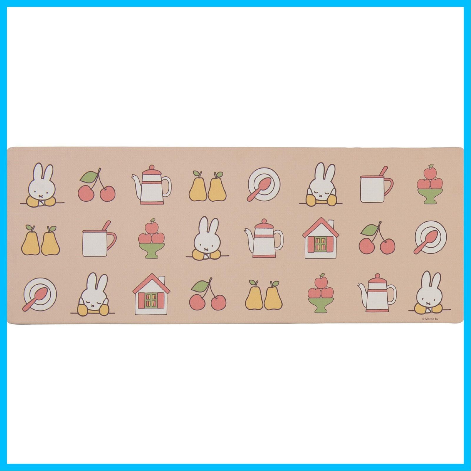 【特価商品】73194 miffy アニマル キャラクター キャラ ベージュ 約45×120cm キッチンマット PVC 拭ける アイコン ミッフィー センコー(Senko)