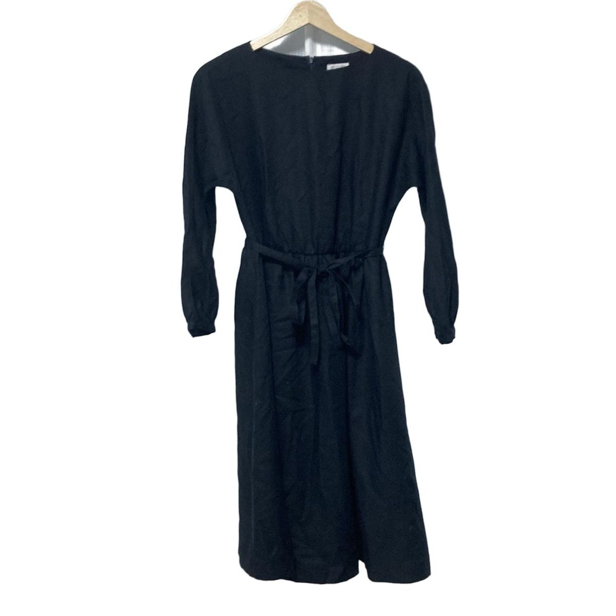 MACKINTOSH PHILOSOPHY マッキントッシュフィロソフィー ワンピース サイズ36 M レディース - 黒 クルーネック|長袖|ひざ丈