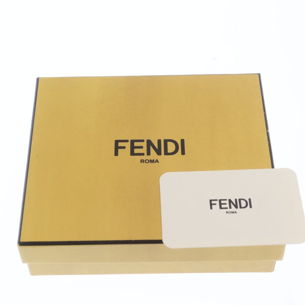 FENDI (フェンディ) エフイズフェンディ モチーフ コンパクトウォレット 二つ折り財布 ブラック 8M0387 A0KK F0KUR