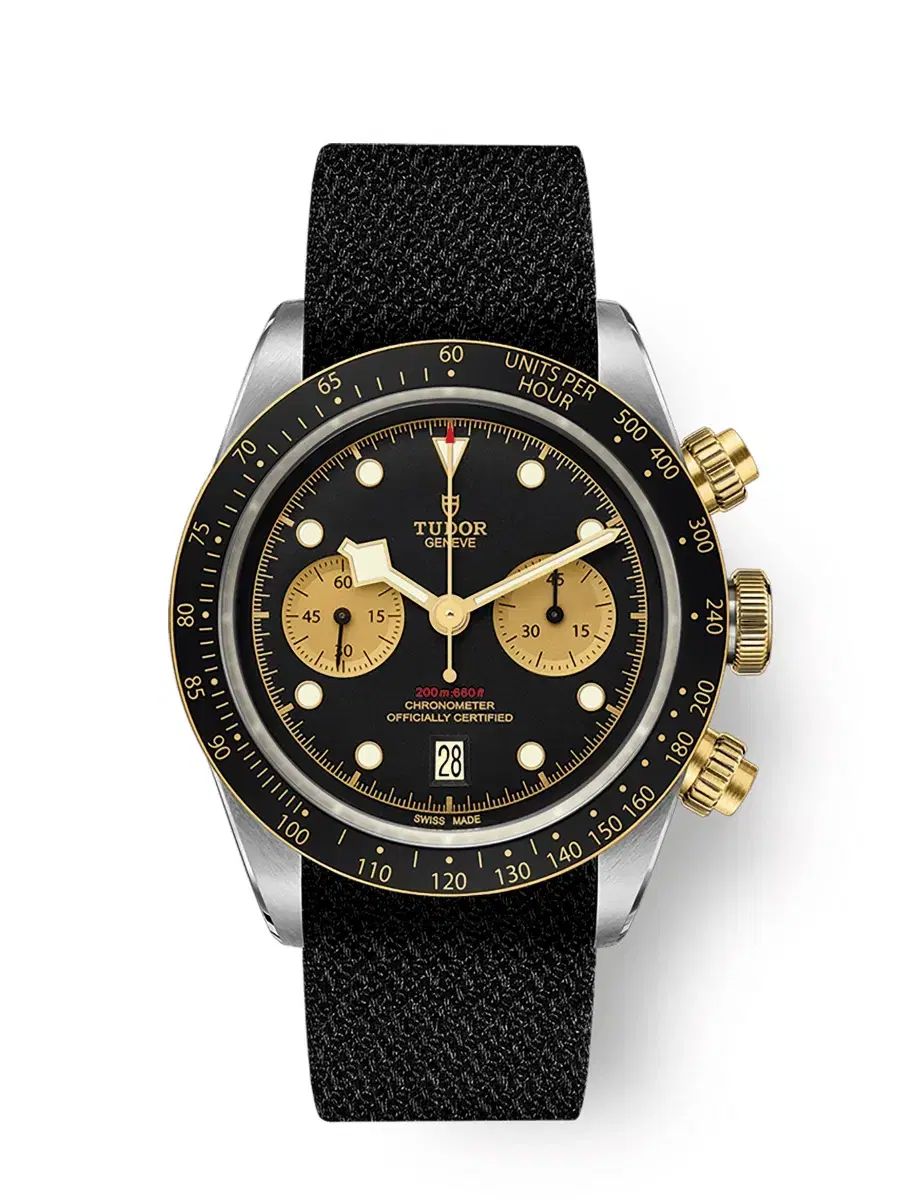 TUDOR(チューダー) ブラック 湾 クロノ S ＆ G コンビ ファブリック ストラップ
