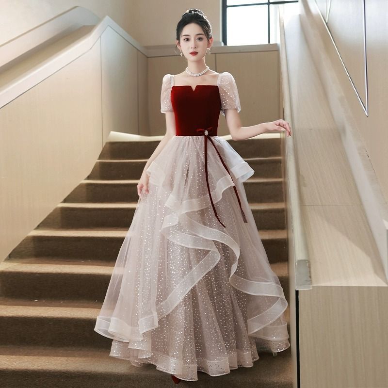 ふわふわロングドレス パーティー卒業式結婚式 楽天市場】パーティードレス ロングドレス チュール レース