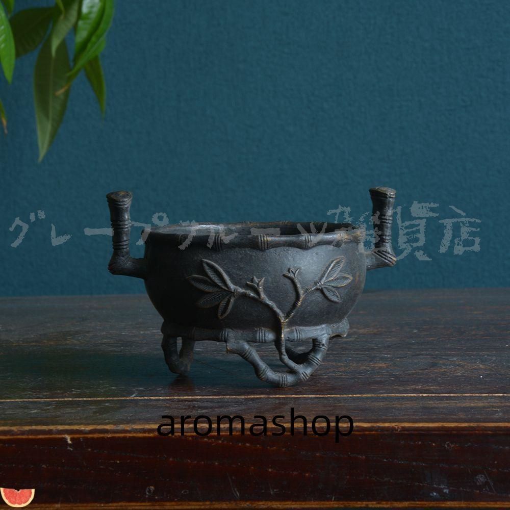 銅炉 香炉【福地洞天】 三足竹節紋香炉 宣徳炉 茶道香道具 工芸品 置物 銅炉 香炉【福地洞天】 三足竹節紋香炉 宣徳炉 茶道香道具 工芸